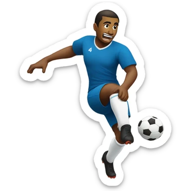 a man doing kick ups with a soccer ball sticker
