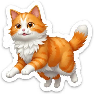 Gato volando  sticker