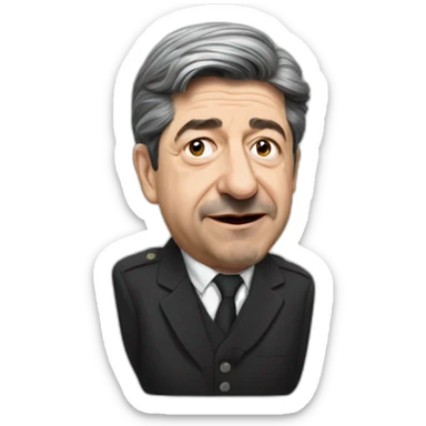 mélenchon doing a quenelle sticker