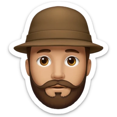 a man with hat and face piercing and bearded sticker