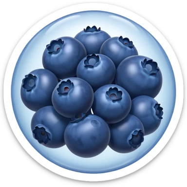 Blueberries balloon style sticker