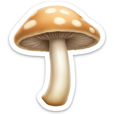 Flesh colored mushroom with long stem sticker