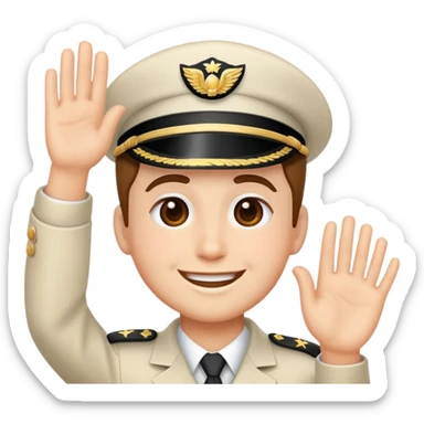 face saluting sticker