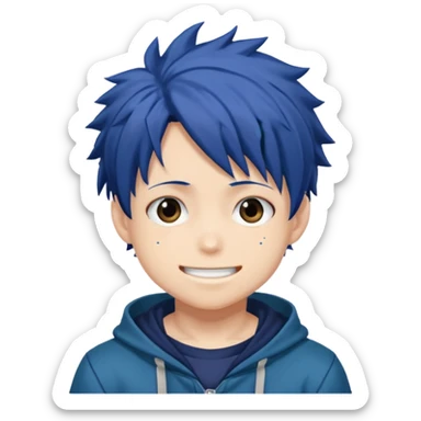 dabi from my hero academia with a cute expression sticker