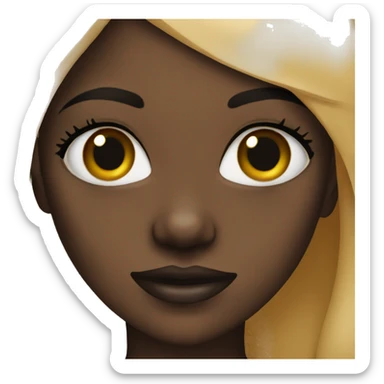 A black girl with a septum piercing  sticker
