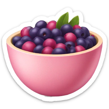 Pink açaí bowl sticker