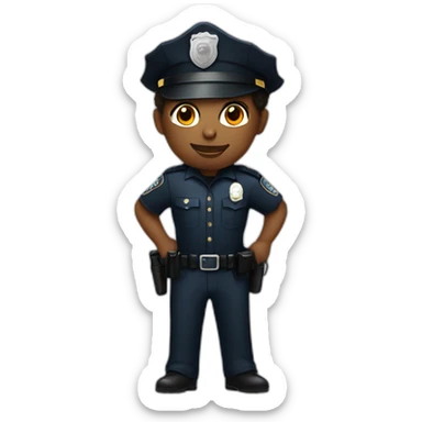 black dancer dressed as a police officer sticker