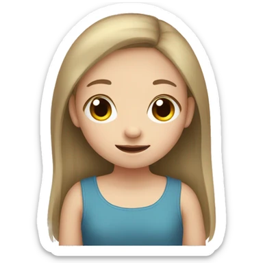 girl with down syndrome  sticker