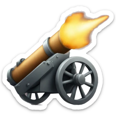 Cannon that fires rockets  sticker