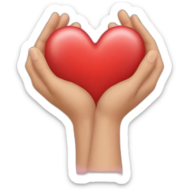 Hands doing heart sticker