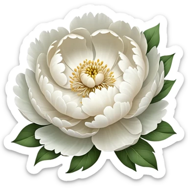 peonia bianca sticker