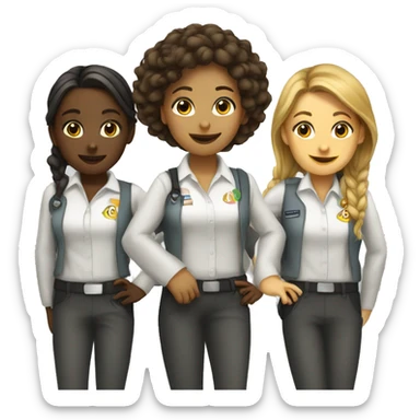 girls team of Learning and Development sticker
