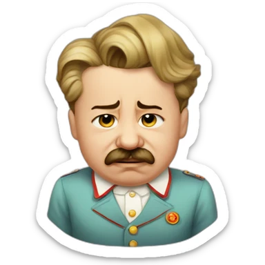 joseph stalin crying as a baby sticker