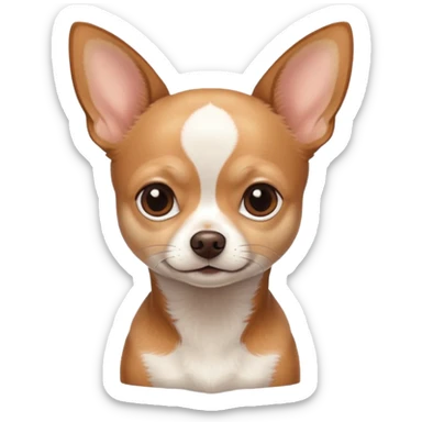 Brown and white chiwawa  sticker