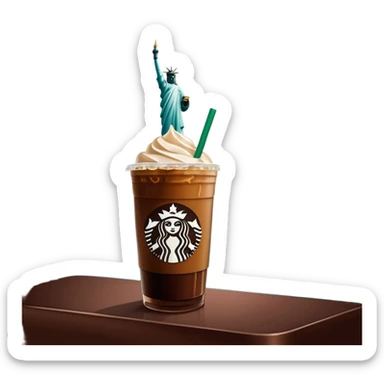 Starbucks iced coffee with Dubai chivalry bar with green filling and burn Khalifa  sticker