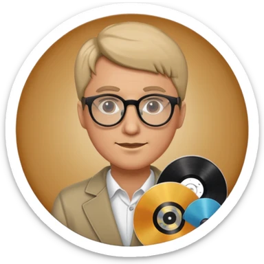 Record Collector + vinyl disc sticker