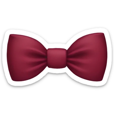 Burgundy bow sticker