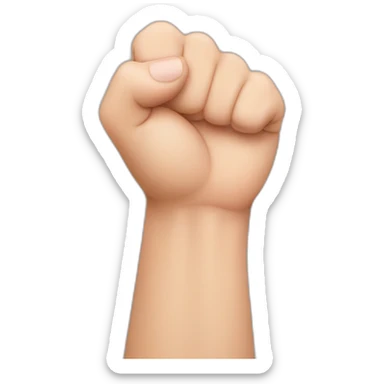 hand in fist with pinky lifted sticker