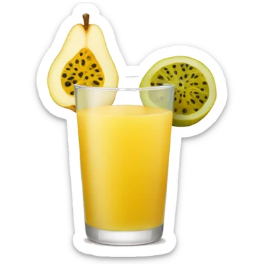 Pear and passion fruit juice  sticker