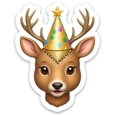 a new year's deer, Christmas mood sticker