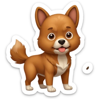 Dog pooping sticker