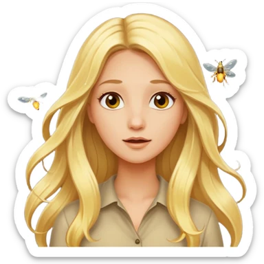 Hot blonde chasing a fire fly with “oh look a firefly” sticker