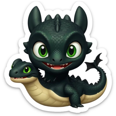 Toothless face from how to train your Dragon sticker
