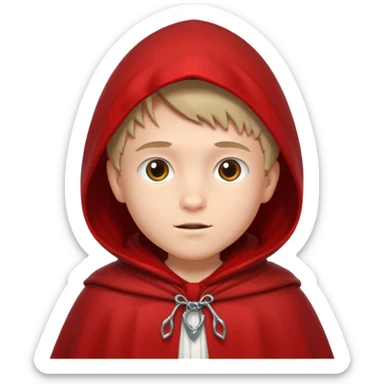 boy little red riding hood sticker