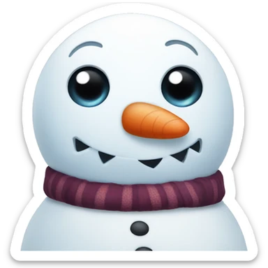 Snowman with eyes that are heart sticker