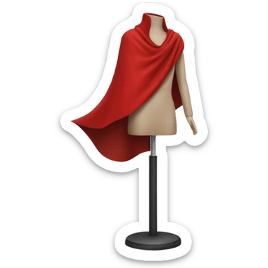 faceless mannequin flapping red cape sticker