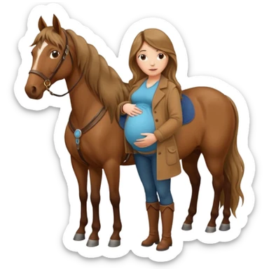 maternity with horse sticker