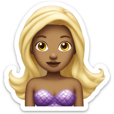 blonde mermaid emoji sticker