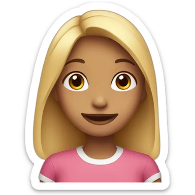 girl saying thank you sticker