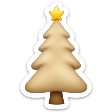 Beige Christmas tree sticker