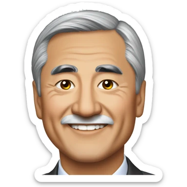 Askar Akayev president Kyrgyzstan sticker