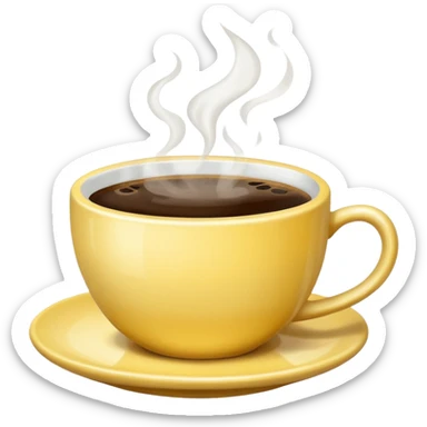 Pale lemon cup of coffee sticker