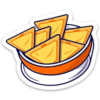 chaat papdi, Indian street food sticker