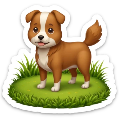 Dog pooping sticker