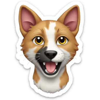 Mongrel cat, Multicolored  sticker