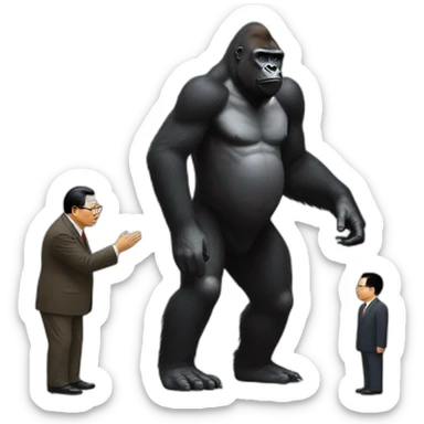 Gorilla meeting Kim yong un sticker