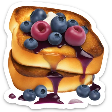 french toast with blueberries on top sticker
