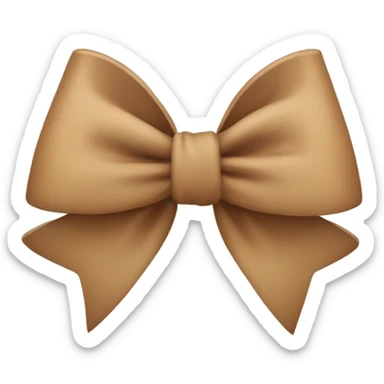 Light brown bow sticker