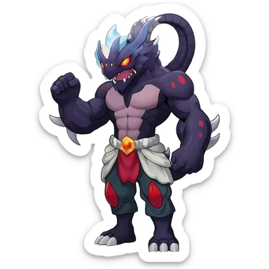 tough cool Noivern-Darkrai-Scyther-Nargacuga-Litten-Hybrid sticker