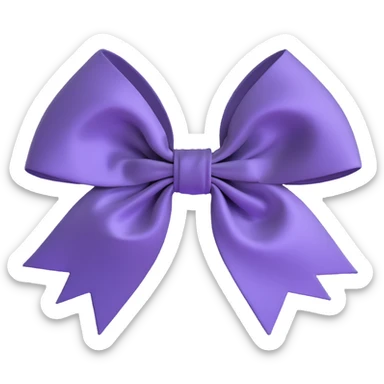 elegant satin hair bow sticker
