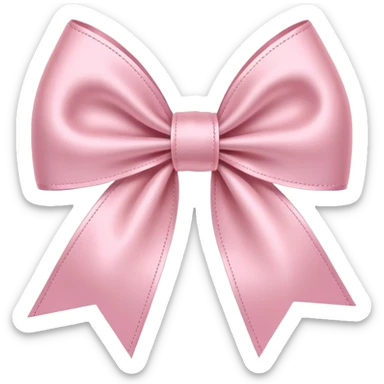 light pink ribbon bow sticker