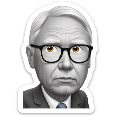 deep thinking wrinkled charlie munger sticker