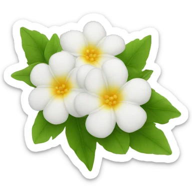 jasmins flowers with leafs sticker