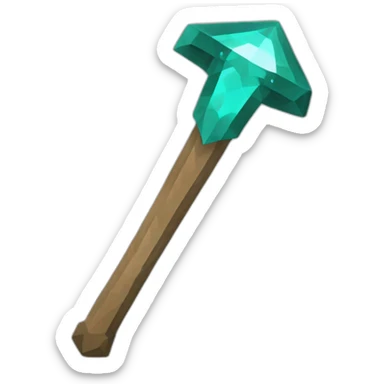 Pickaxe diamond Minecraft sticker