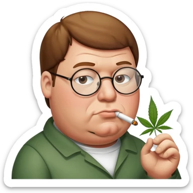 Peter griffin smoking weed sticker
