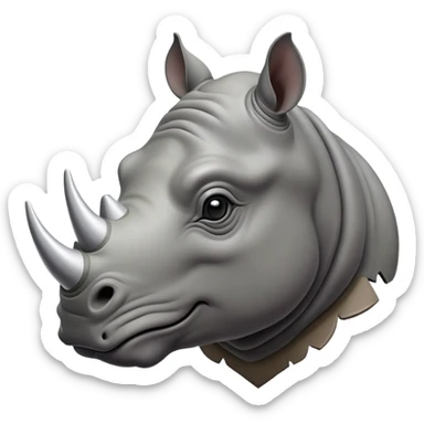 cinematic-noble-rhinoceros-portrait-emoji,-poised,-with-a-massive,-powerful-build-and-a-thick,-hide-of-slate-gray,-deep-set-soulful-piercing-eyes,-simplified-yet-sharp-and-sophisticated-features,-highly-detailed, with large black eyes, szoomed out showing houlders sticker